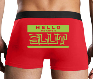 Hello My Name Is Slut - Red Boxer Brief
