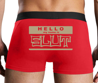 Hello My Name Is Slut - Red Boxer Brief