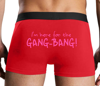 Here for the Gang Bang - Red Boxer Brief