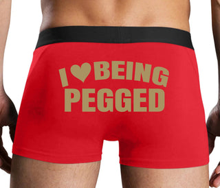 I Love Being Pegged - Red Boxer Brief