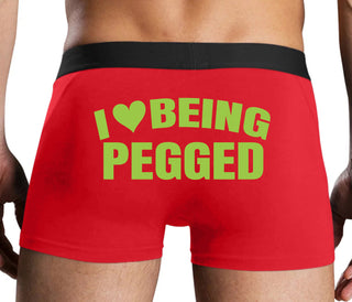 I Love Being Pegged - Red Boxer Brief