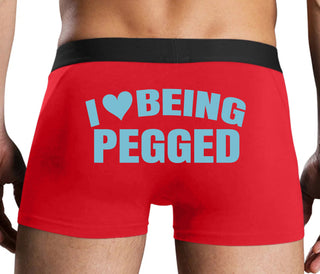 I Love Being Pegged - Red Boxer Brief
