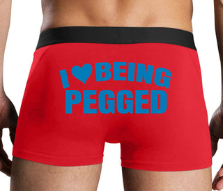 I Love Being Pegged - Red Boxer Brief