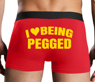 I Love Being Pegged - Red Boxer Brief