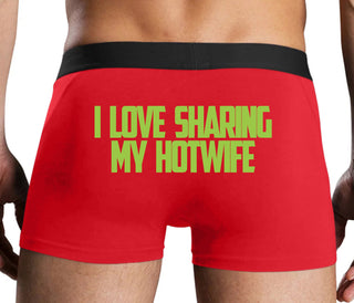 I Love To Share My Hotwife - Red Boxer Brief