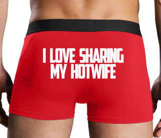 I Love To Share My Hotwife - Red Boxer Brief