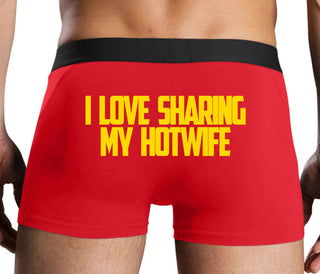 I Love To Share My Hotwife - Red Boxer Brief