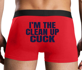 I'm The Clean Up Cuck - Red Boxer Brief