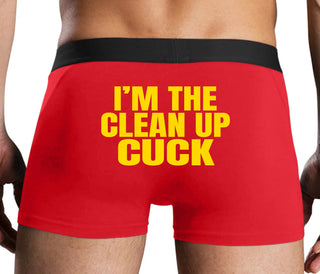 I'm The Clean Up Cuck - Red Boxer Brief
