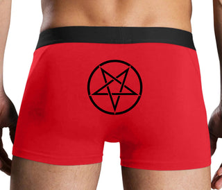 Inverted Pentagram - Red Boxer Brief
