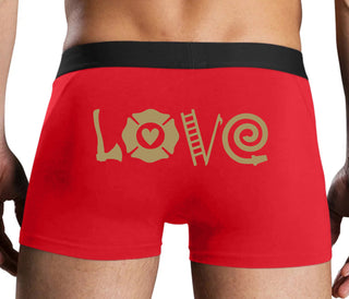 Love Fire Fighter - Red Boxer Brief