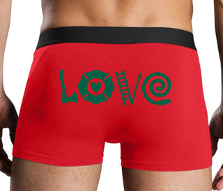 Love Fire Fighter - Red Boxer Brief