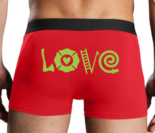 Love Fire Fighter - Red Boxer Brief