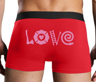 Love Fire Fighter - Red Boxer Brief