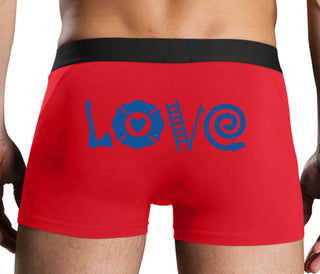 Love Fire Fighter - Red Boxer Brief