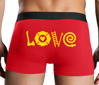 Love Fire Fighter - Red Boxer Brief