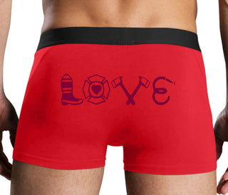 Love Fire Fighter - Red Boxer Brief