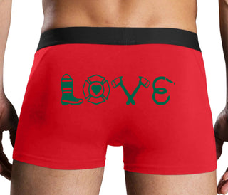 Love Fire Fighter - Red Boxer Brief