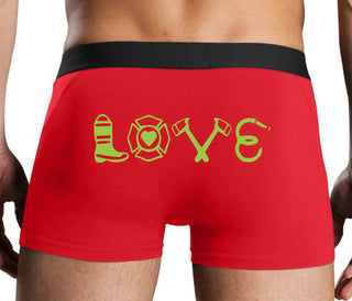 Love Fire Fighter - Red Boxer Brief