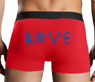 Love Fire Fighter - Red Boxer Brief