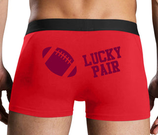 Lucky Pair - Football - Red Boxer Brief