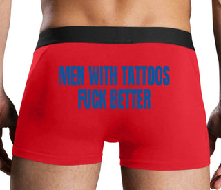 Men With Tattoos Fuck Better - Red Boxer Brief