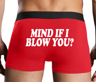 Mind If I Blow You - Red Boxer Brief