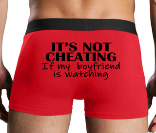It’s Not Cheating If My Boyfriend Watches - Red Boxer Brief
