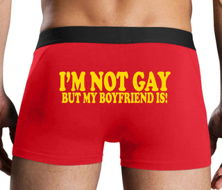 I'm Not Gay But My Boyfriend Is - Red Boxer Brief