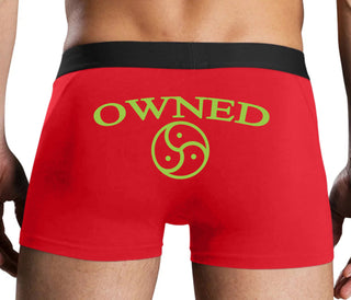 Owned With BDSM Symbol - Red Boxer Brief
