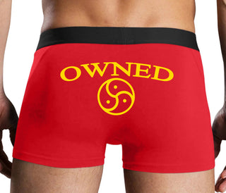 Owned With BDSM Symbol - Red Boxer Brief