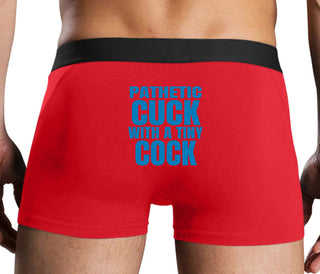 Pathetic Cuck With A Tiny Cock - Red Boxer Brief