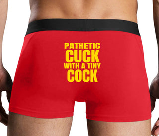 Pathetic Cuck With A Tiny Cock - Red Boxer Brief