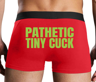 Pathetic Tiny Cuck - Red Boxer Brief