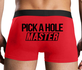 Pick A Hole Master - Red Boxer Brief