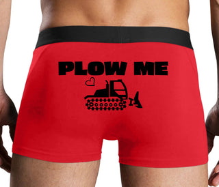 Plow Me - Funny Tractor Design - Red Boxer Brief