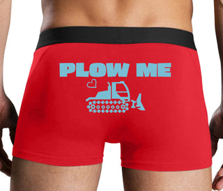 Plow Me - Funny Tractor Design - Red Boxer Brief