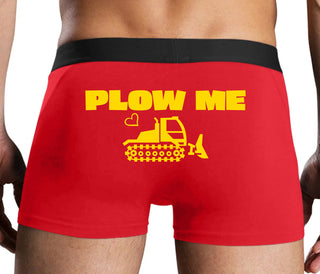 Plow Me - Funny Tractor Design - Red Boxer Brief