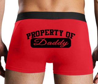 Property Of Daddy - Athletic Look - Red Boxer Brief