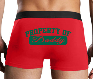 Property Of Daddy - Athletic Look - Red Boxer Brief