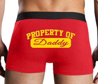 Property Of Daddy - Athletic Look - Red Boxer Brief