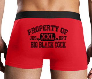 Property Of Big Black Cock - Jack Of Spades - Red Boxer Brief