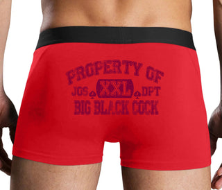 Property Of Big Black Cock - Jack Of Spades - Red Boxer Brief