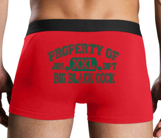 Property Of Big Black Cock - Jack Of Spades - Red Boxer Brief