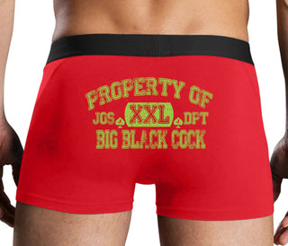 Property Of Big Black Cock - Jack Of Spades - Red Boxer Brief