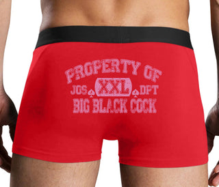 Property Of Big Black Cock - Jack Of Spades - Red Boxer Brief