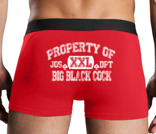 Property Of Big Black Cock - Jack Of Spades - Red Boxer Brief