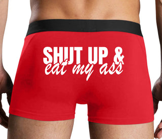 Shut Up and Eat My Ass - Red Boxer Brief