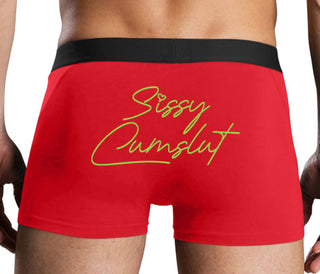 Sissy Cumslut - Red Boxer Brief