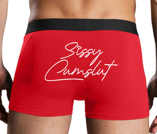 Sissy Cumslut - Red Boxer Brief